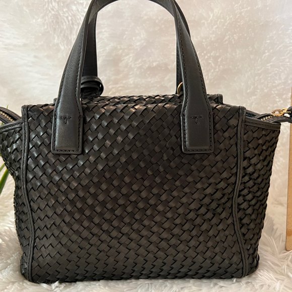 🎉HPx2🎉Tory Burch Thea Woven Mini Leather Slouchy Satchel - LIKE NEW! - Picture 6 of 16